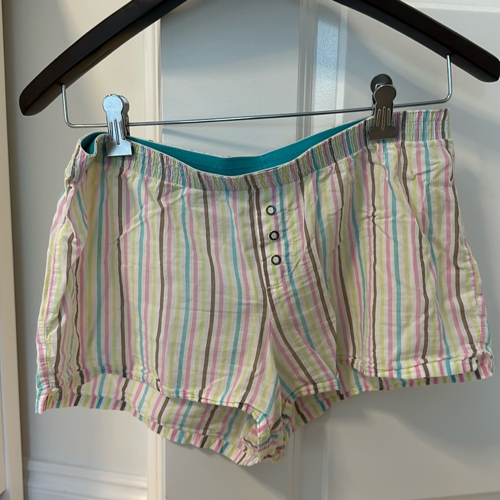 Striped pj shorts